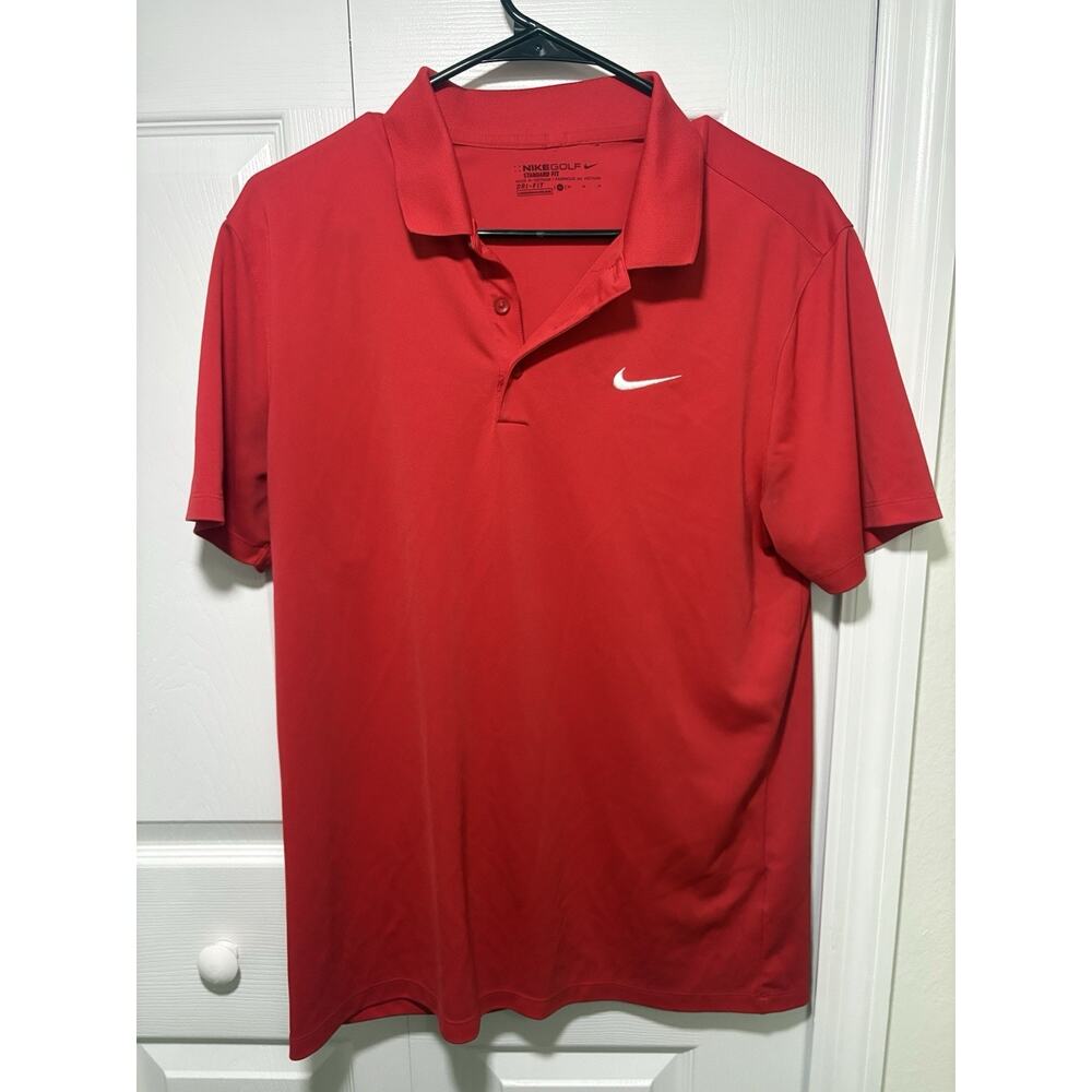 Nike Golf Men's Dri-FIT Polo - Standard Fit-Medium Red